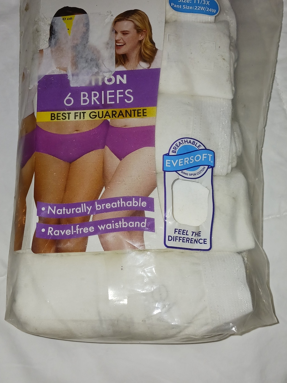 Fruit of the Loom 6 COTTON Briefs SIZE 11- 3X -22W -24W